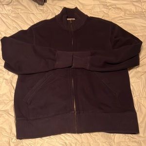 Eddie Bauer size XL fleece lined full zip sweater coat heavy and warm